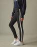 Women's No-BS High Rise Pant White Stripe - Super Black